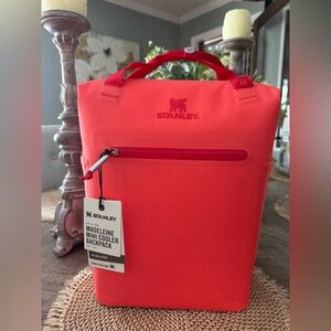 NWT Stanley Hot Coral Cooler Backpack - Holds 20 Cans